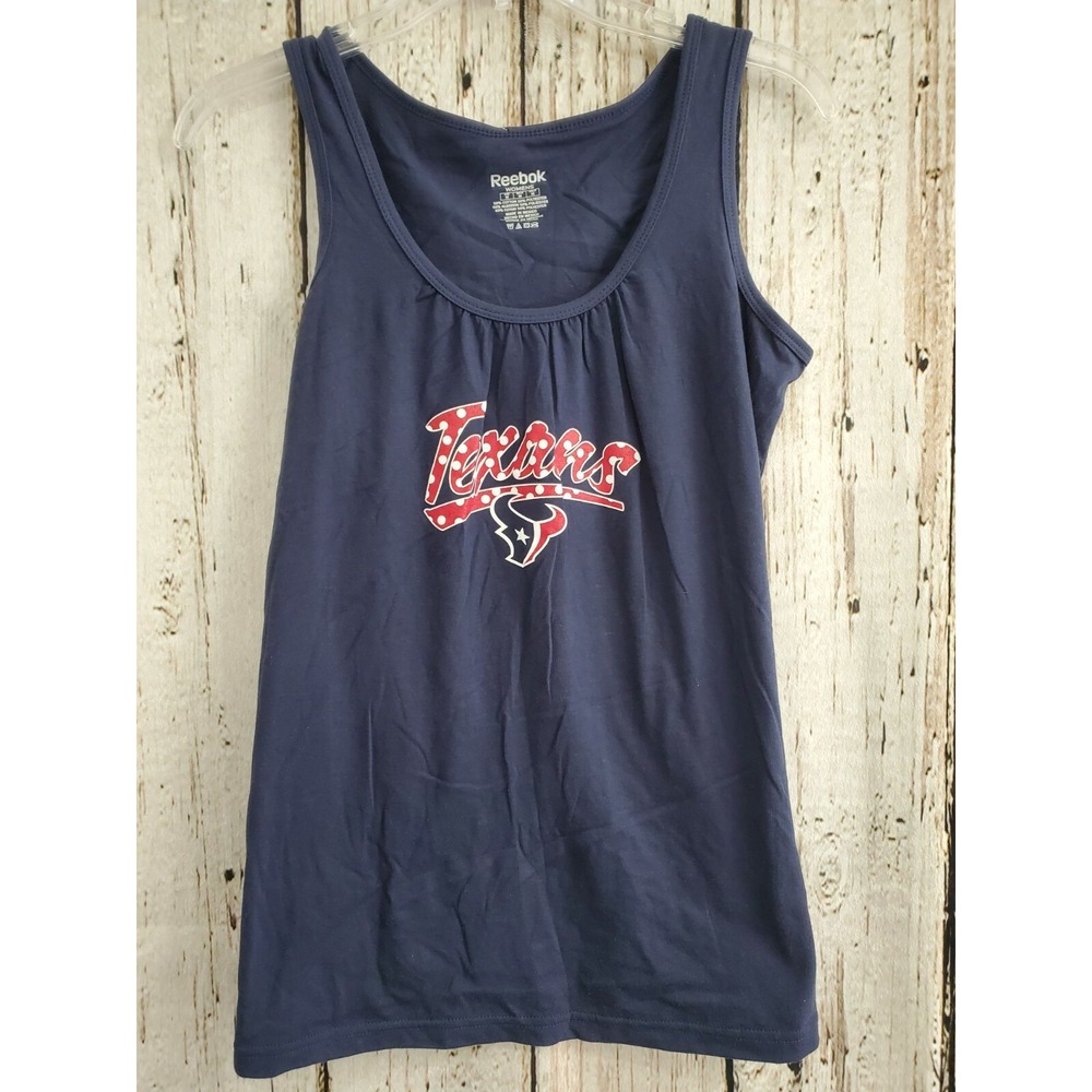Reebok Women's Medium Houston Texans NFL Sleeveless Tank Top T‑Shirt Tee NEW NWT